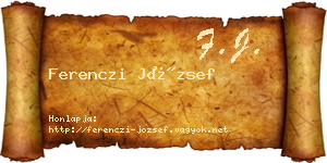 Ferenczi József névjegykártya