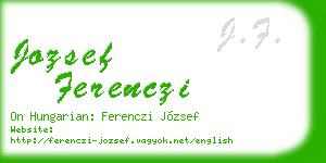 jozsef ferenczi business card