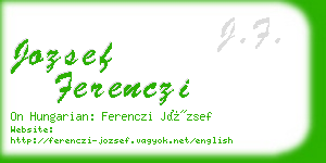 jozsef ferenczi business card